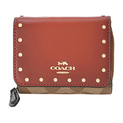 【P5倍4/20限定★最大5,000円OFFクーポン対象】コーチ アウトレット 3つ折り財布 COACH OUTLET シグネチャー C3323 IMRL7レディース レッド