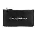 【最大5000円OFFクーポン★3/4 14:00まで】ドルチェ＆ガッバーナ カードケース Dolce&Gabbana ロゴ プリント BP2527 AA062 HNI43 ユニセックス ブラック 黒