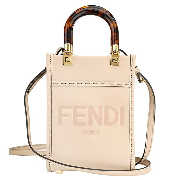 【P5倍5/20限定さらに最大5,000円OFFクーポン】フェンディ ショルダーバッグ FENDI ミニ サンシャイン ショッパー 8BS051 ABVL F1BA9 レディース ピンクベージュ