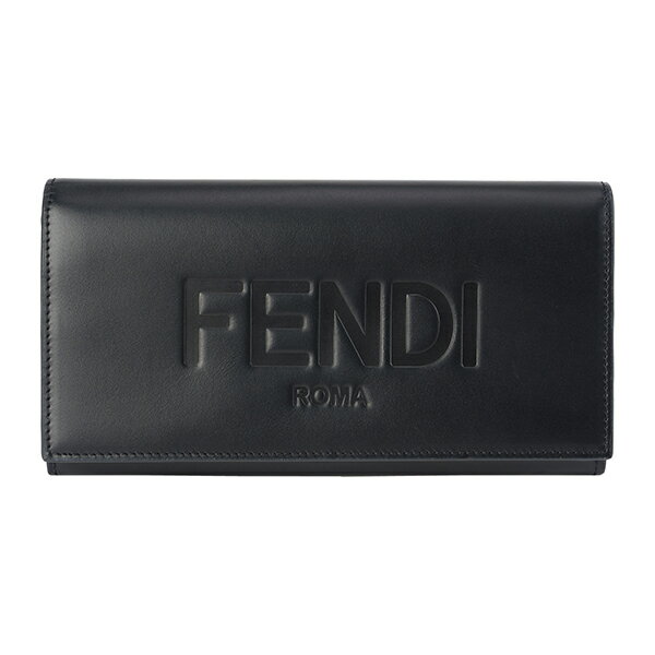 フェンディ 財布（メンズ） 【最大5000円OFFクーポン対象】フェンディ 長財布 FENDI ブラックレザー 7M0264 AFCL F0GXN ユニセックス ブラック 黒