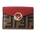 【最大3000円OFFクーポン★4/22(木)14:00まで】フェンディ 3つ折り財布 FENDI 8M0395 AAII F13VJ 財布 エフ イズ フェンディ F IS FENDI マイクロ トライフォールド レディース ROSSO(ロッソ) レッド 赤/ブラウン 茶【 送料無料】