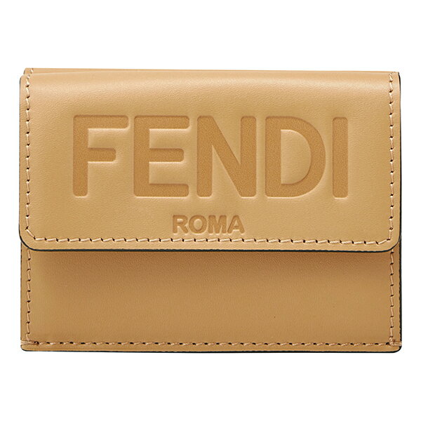 フェンディ 財布（レディース） 【最大5,000円OFFクーポン】フェンディ 3つ折り財布 FENDI フェンディ ローマ 8M0395 AAYZ F15KR ユニセックス ベージュ