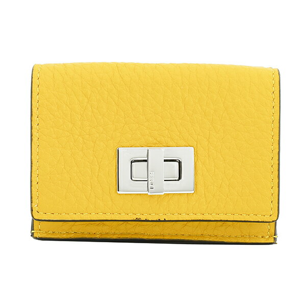 【最大5000円OFFクーポン配布中】フェンディ 3つ折り財布 FENDI ピーカブー セレリア 8M0426 A91B F1I53 レディース イエロー 黄のサムネイル