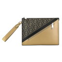 【max5000円引きクーポン4/2 14:00まで】フェンディ クラッチ・セカンドバッグ FENDI ダイアゴナル 7VA491 AJF8 F1EGA メンズ ブラウン 茶