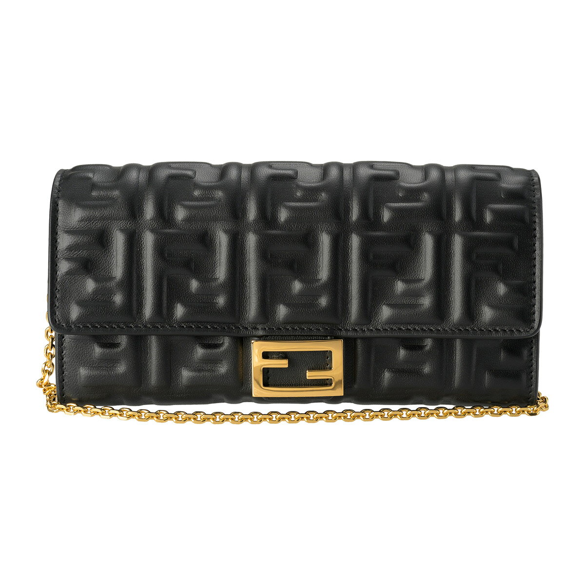 フェンディ 財布（レディース） 【最大5000円OFFクーポン対象】フェンディ 長財布 FENDI バゲット 8M0365 AAJD F0KUR レディース ブラック 黒