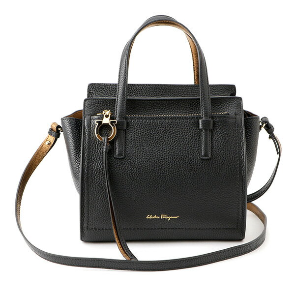 【最大3000円OFFクーポン★5/7(金)14：00まで】フェラガモ トートバッグ FERRAGAMO 21F478 714074 NE RU バッグ エイミー AMY レディース NERO(ネロ)/RUGGINE(ルッジーネ) ブラック 黒/ブロンズ【 送料無料】