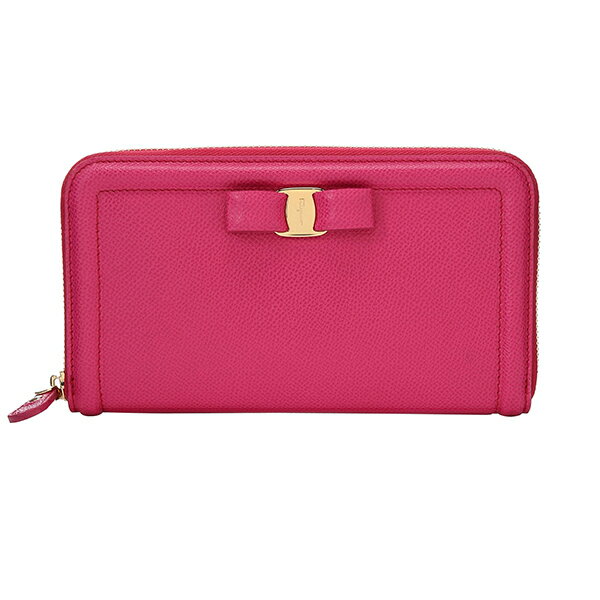 フェラガモ 長財布(ラウンドファスナー) FERRAGAMO フィオッコ ヴァラ 22C908 0709457 レディース ピンクのサムネイル