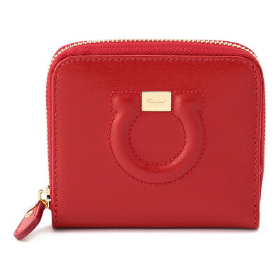 【スーパーSALE限定★2000円OFFクーポン対象】フェラガモ 2つ折り財布 FERRAGAMO ガンチーニ 22D201 0683648 レディース レッド 赤