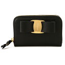 【GWスペシャル★最大10,000円OFFクーポンあり】フェラガモ カードケース FERRAGAMO フィオッコ ヴァラ 22D288 725290 NERO レディース ブラック 黒