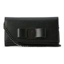 【最大5000円OFFクーポン配布中★1/6(月)14：00まで】フェラガモ クラッチ・セカンドバッグ FERRAGAMO 22D512 0709066 バッグ フィオッコ ヴァラ FIOCCO VARA ミニバッグ レディース NERO ブラック 黒【 送料無料】