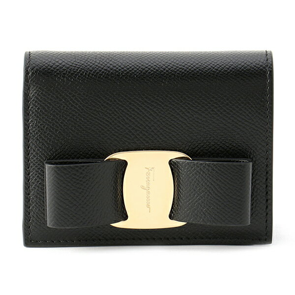 【最大5000円OFFクーポン配布中】フェラガモ 2つ折り財布 FERRAGAMO ヴァラ・リボン 22D515 725300 NERO レディース ブラック 黒のサムネイル