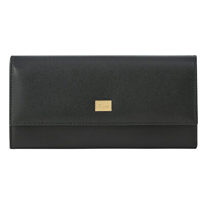 【スーパーSALE限定★1000円OFFクーポン対象】フェラガモ 長財布 FERRAGAMO カーフ 22O005 0719235 レディース ブラック 黒