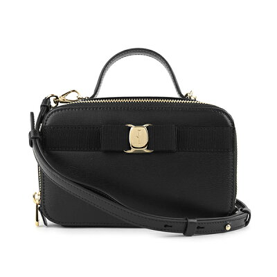 【スーパーSALE中に使える!最大5000円OFFクーポン】フェラガモ ハンドバッグ FERRAGAMO ヴァラ ボウ 22E004 734479 レディース ブラック 黒