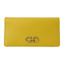 【最大3000円OFFクーポン★5/17(月)14:00まで】フェラガモ 長財布 FERRAGAMO 22D779 740918 財布 ガンチーニ GANCINI コンチネンタルウォレット レディース OTTONE(オットーネ) イエロー 黄色【 送料無料】