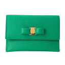 【最大5,000円OFFクーポン配布中】フェラガモ カードケース FERRAGAMO ヴァラ 22D155 758847 レディース グリーン 緑