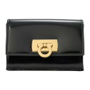 【1万円で1500円OFF★最大3万円OFFクーポン】フェラガモ カードケース FERRAGAMO ガンチーニ 220435 760662 レディース ブラック...