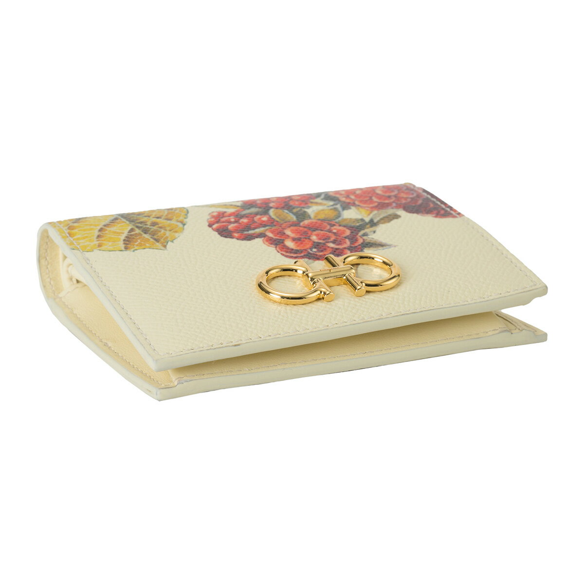 フェラガモ 2つ折り財布 FERRAGAMO ガンチーニ 22D780 770357 レディース ホワイト系 白【スーパーSALE★20％OFF】