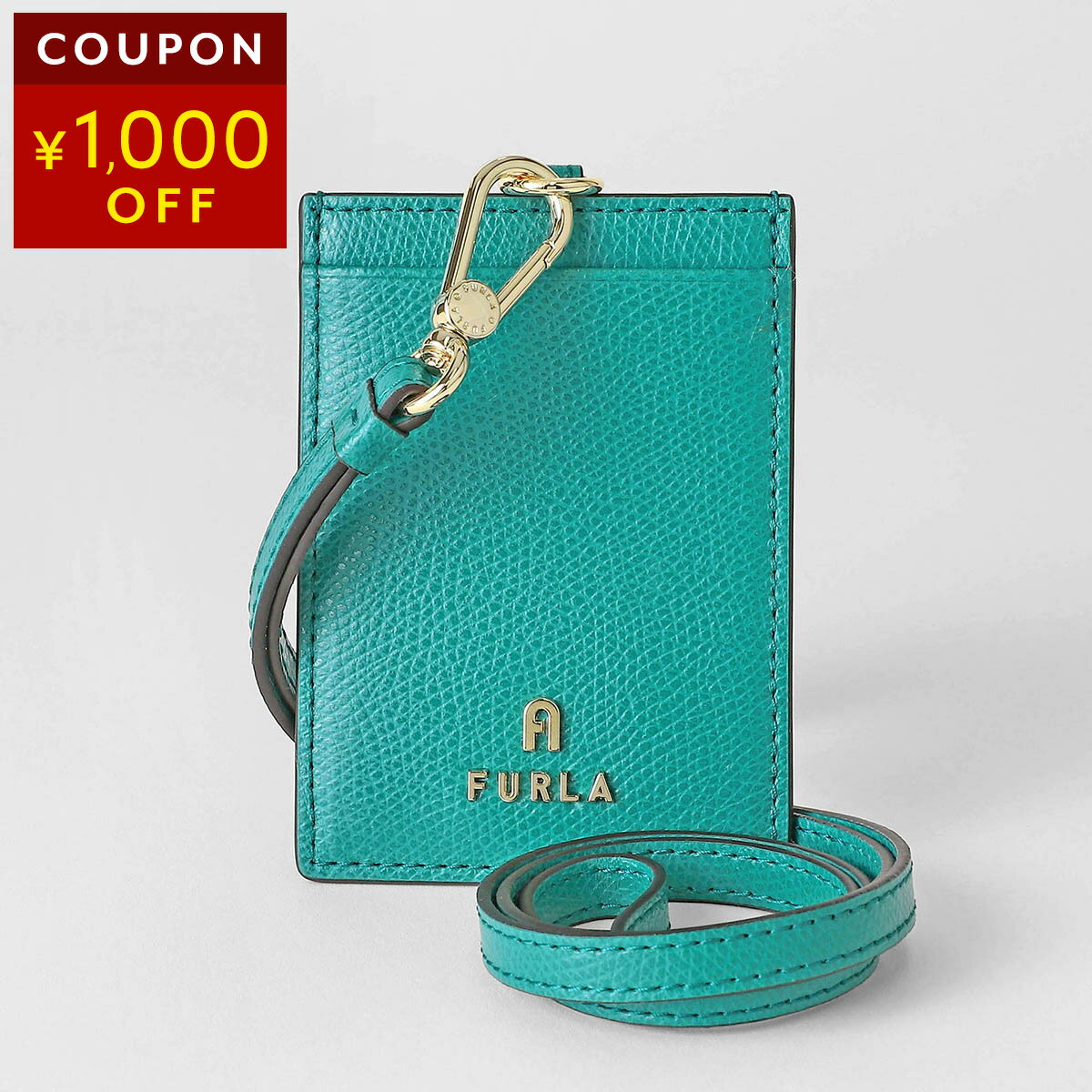 【新品 未使用】FURLA  カードケース ミニ財布 おしゃれな柄 水色 FURLA（フルラ） カードケース コインケース BABYLON S ZIP AROUND CC