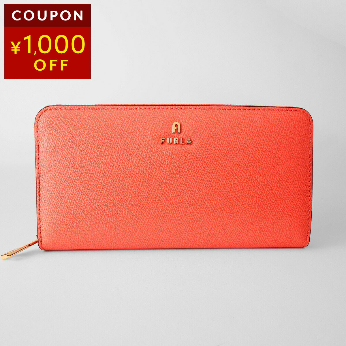 【正規品・鑑定済】新品　フルラ 長財布 レザー　ラウンドファスナー　オレンジ フルラ FURLA 財布 （オレンジ） - ファッション通販 MAGASEEK(マガシーク)