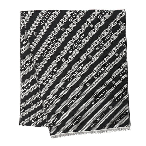【P5倍11/10限定◆さらに最大5,000円OFFクーポン対象】ジバンシイ マフラー・ストール GIVENCHY ウール 3518 J4172 1 メンズ ブラック 黒