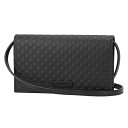 【P5倍4/25限定さらに最大5000円クーポン対象】グッチ クラッチ・セカンドバッグ GUCCI マイクロ グッチシマ 466507 BMJ1G 1000 レディース ブラック 黒 アウトレット