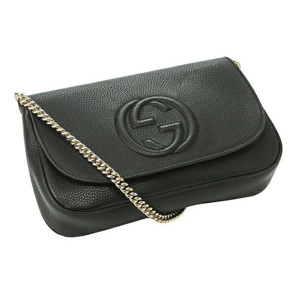 【最大2000円OFFクーポン配布中★4/20(月)10：00まで】グッチ ショルダーバッグ GUCCI 536224 A7M0G 1000 バッグ ソーホー SOHO レディース BLACK ブラック 黒【 送料無料】