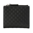 【P5倍4/25限定さらに最大5000円クーポン対象】グッチ 2つ折り財布 GUCCI マイクロ グッチシマ 544475 BMJ1N 1000 ユニセックス ブラック 黒 アウトレット