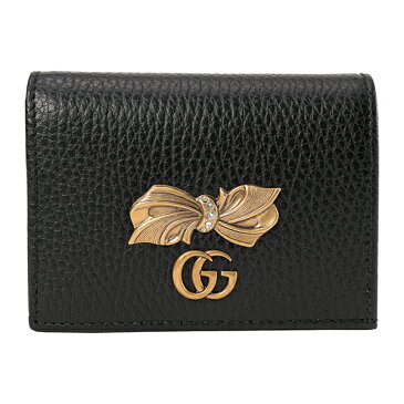【最大3000円OFFクーポン★5/7(金)14:00まで】グッチ 2つ折り財布 GUCCI 524289 CAOXT 1163 財布 【アウトレット】 GGマーモント GG MARMONT コンパクトウォレット レディース BLACK(ブラック) ブラック 黒【 送料無料】