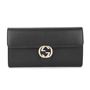 【1万円以上で1000円 最大5000円OFFクーポン配布中】グッチ 長財布 GUCCI ダラーカーフ 615524 CAO0G 1000 ユニセックス ブラック 黒 アウトレット