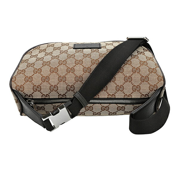 【最大5000円OFFクーポン★8/26(金)まで】グッチ ウエストバッグ・ボディバッグ 630915 KY9KN 9886 【アウトレット】 GGキャンバス メンズ ベージュ ダークブラウン【送料無料】