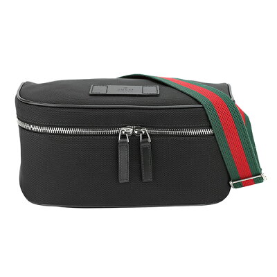 【1万円以上で1000円OFF★最大5000円クーポン★9/29まで】グッチ ウエストバッグ・ボディバッグ GUCCI テクノキャンバス 630920 KWTLN 1060 メンズ ブラック 黒 アウトレット