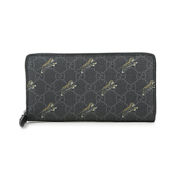 グッチ 長財布（メンズ） 【最大5,000円OFFクーポン】グッチ 長財布(ラウンドファスナー) GUCCI GGスプリーム 575135 G2BAN 1087 メンズ ブラック 黒 アウトレット