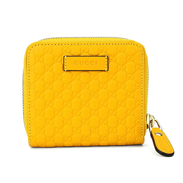 【大決算クーポン★最大3万円OFF2/13 14:00まで】グッチ 2つ折り財布 GUCCI 【アウトレット】 マイクロ グッチ シマ 449395 BMJ1G 7124 レディース イエロー 黄色のサムネイル