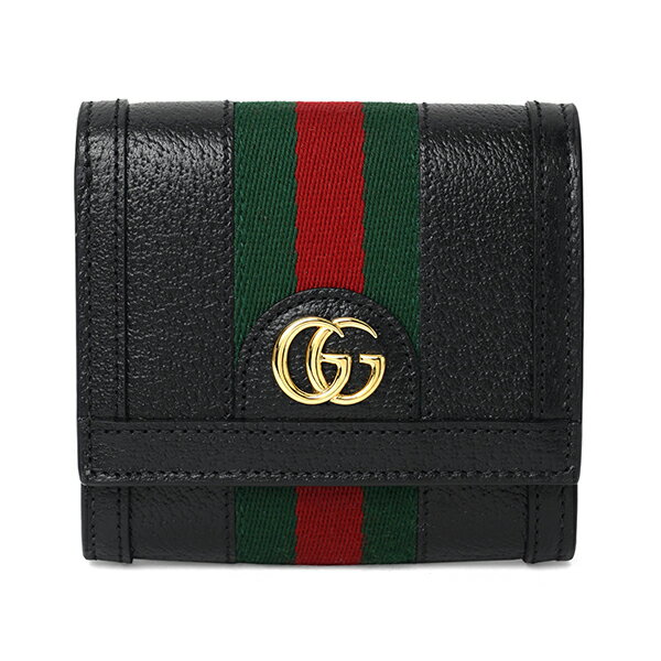 グッチ 財布（レディース） 【最大5,000円OFFクーポン】グッチ 2つ折り財布 GUCCI オフィディア 719887 DJ2DG 1060 レディース ブラック 黒 アウトレット