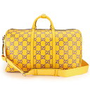 【最大5,000円OFFクーポン対象】グッチ ボストンバッグ GUCCI GGスプリーム 725129 AABR4 8872 ユニセックス イエロー 黄色