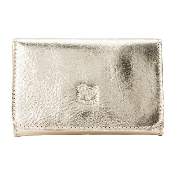 【最大5000円OFFクーポン1/19 14:00まで】イルビゾンテ カードケース IL BISONTE ヴァッケッタ SCC004 PV0012 PL101X ユニセックス ライトゴールド 金のサムネイル