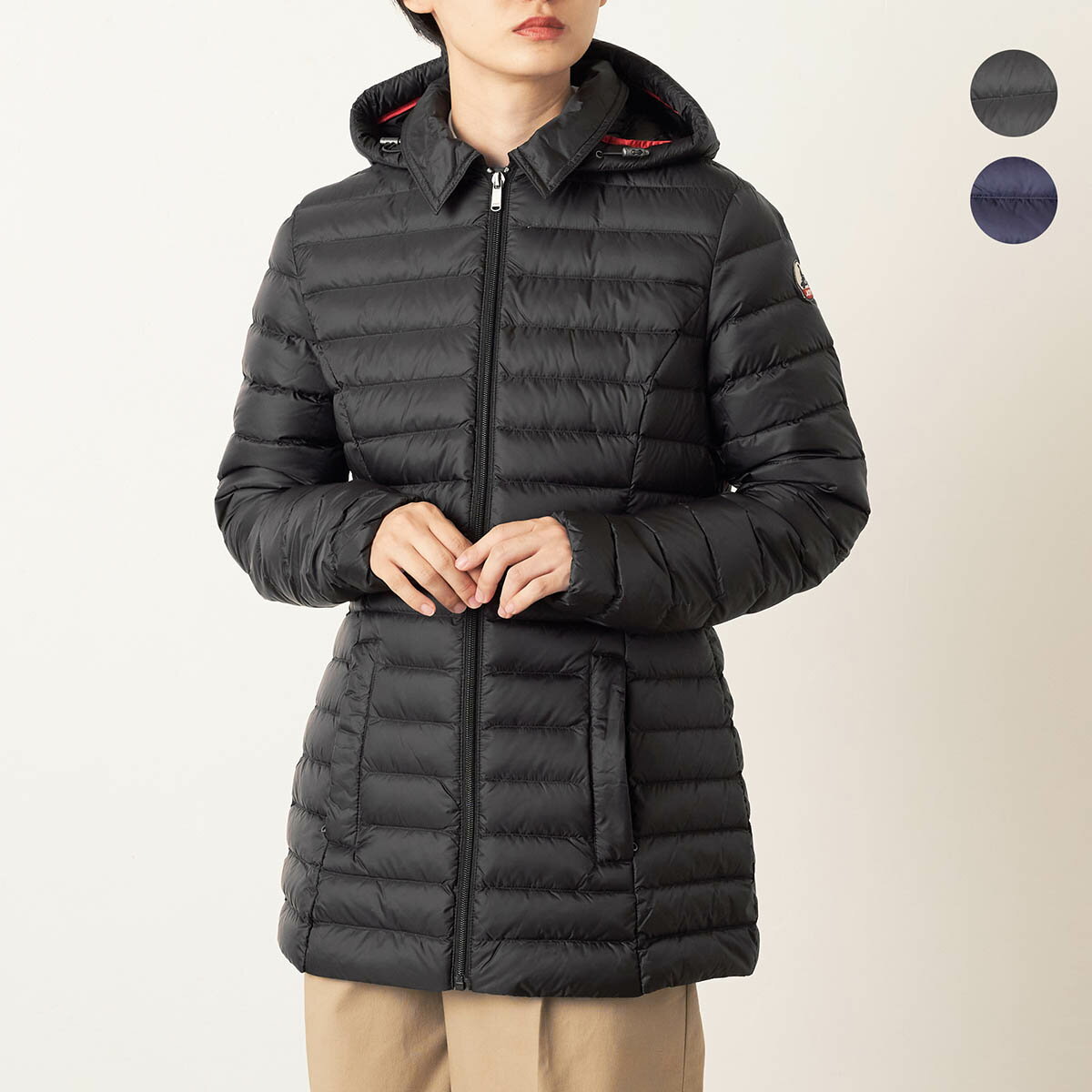 専用　美品　JOTT ジョット　リバーシブル　フード付ダウンジャケット　総花柄 美品 JOTT ジョット リバーシブル フード付ダウンジャケット 総花柄