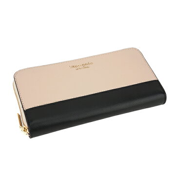 【最大3000円OFFクーポン★7/28(水)14:00まで】ケイトスペード 長財布(ラウンドファスナー) kate spade PWR00281 195 財布 スペンサー SPENCER ジップ アラウンド コンチネンタル ウォレット レディース WARM BEIGE(ウォームベージュ)/BLACK(ブラック) ベージュ/ブラック 黒