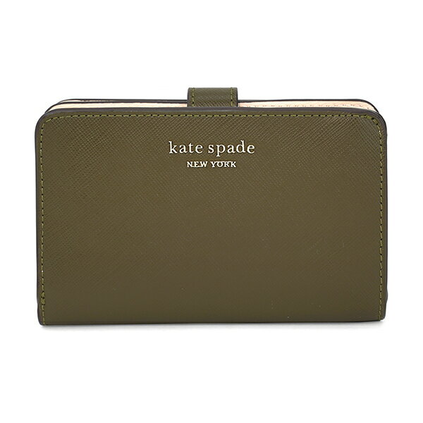 ケイト・スペード ニューヨーク 財布（レディース） 【最大5,000円OFFクーポン】ケイトスペード 2つ折り財布 kate spade スペンサー PWR00279 300 レディース カーキ グリーン