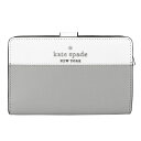 【GWスペシャル最大10,000円クーポン対象】ケイトスペード 2つ折り財布 kate spade ステイシー WLR00124 020 レディース グレー ホワイト 白