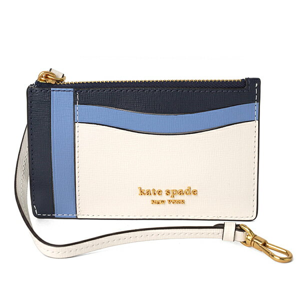 【最大5000円OFFクーポン2/9 14:00まで】ケイトスペード カードケース kate spade モーガン K8966 251 CU3 レディース ホワイト 白 ブルー系のサムネイル