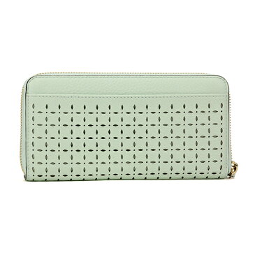 ケイトスペード 長財布(ラウンドファスナー) kate spade PWRU4879 380 財布 ミルトン レーン MILTON LANE LACEY レディース MINT SPLASH(ミントスプラッシュ) グリーン 黄緑 クリスマス カットアウトレザー フェミニン キュート【 ケートスペード 送料無料】