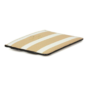 【GW限定☆MAX5000円OFFクーポン〜5/7(月)12:00】ケイトスペード カードケース kate spade PWRU5860 236 ブランド小物 ハイド レーン HYDE LANE STRIPE CARD HOLDER レディース CLASSIC CAMEL/CREAM ベージュ系/クリーム ストライプ シグネチャー パスケース キュート エレ