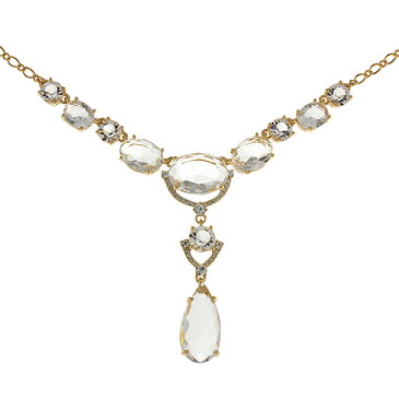 ケイトスペード ネックレス kate spade WBRUE383 921 アクセサリー クリスタルカスケード CRYSTAL CASCADE MINI NECKLACE レディース CLEAR(クリア)/GOLD クリア ゴールド 金 ミニ Y字 上品 エレガント【 ケートスペード 送料無料】