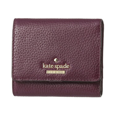 ケイトスペード 2つ折り財布 kate spade PWRU5594 545 財布 ジャクソン ストリート JACKSON STREET JADA ジャダ レディース PLUM プラム クリスマス メタルロゴ ID窓 フェミニン エレガント【 ケートスペード 送料無料】