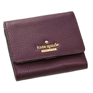ケイトスペード 2つ折り財布 kate spade PWRU5594 545 財布 ジャクソン ストリート JACKSON STREET JADA ジャダ レディース PLUM プラム クリスマス メタルロゴ ID窓 フェミニン エレガント【 ケートスペード 送料無料】