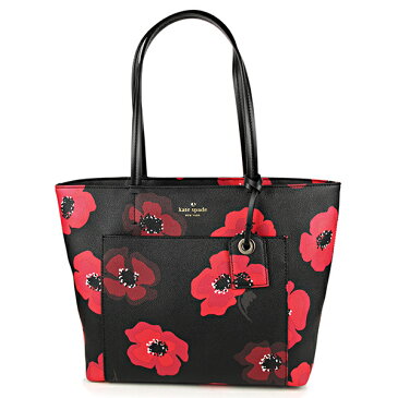 【GW限定☆MAX5000円OFFクーポン〜5/7(月)12:00】ケイトスペード トートバッグ kate spade PXRU8040 098 バッグ ハイドレーン HYDE LANE POPPIES SMALL RILEY ポピー スモール ライリー レディース BLACK MULTI ブラック マルチ 黒 花柄 チャーム キュート フェミニン【 ケ