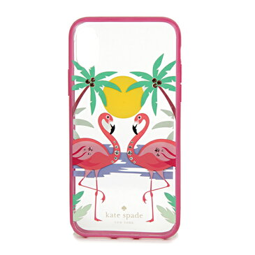 ケイトスペード iPhone X スマートフォンケース kate spade 8ARU2632 915 ブランド小物 アイフォンケース IPHONE CASES JEWELED FLAMINGOS レディース CLEAR MULTI クリアマルチ クリスマス フラミンゴ ビジュー アイフォンX スマホケース アイフォーンケース【 ケートス