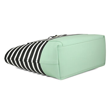 【GW限定☆MAX5000円OFFクーポン〜5/7(月)12:00】ケイトスペード トートバッグ kate spade PXRU8313 377 バッグ ハイド レーン ディップ HYDE LANE DIPPED RILEY ライリー レディース SEA GLASS GREEN シーグラスグリーン/ブラック/オフホワイト ストライプ A4収納可 キュー