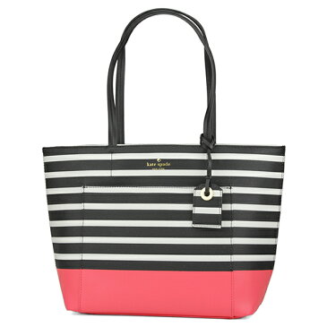 【GW限定☆MAX5000円OFFクーポン〜5/7(月)12:00】ケイトスペード トートバッグ kate spade PXRU8314 272 バッグ ハイド レーン ディップ HYDE LANE DIPPED SMALL RILEY スモール ライリー レディース PEACH SHERBET(ピーチシャーベット) ピンク/ブラック/オフホワイト スト